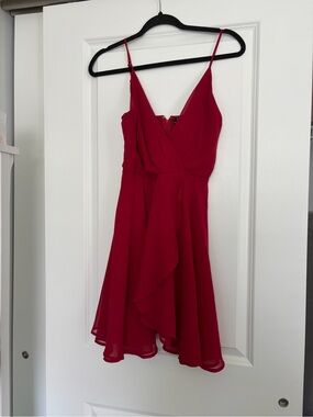Windsor Red Wrap Dress - size small